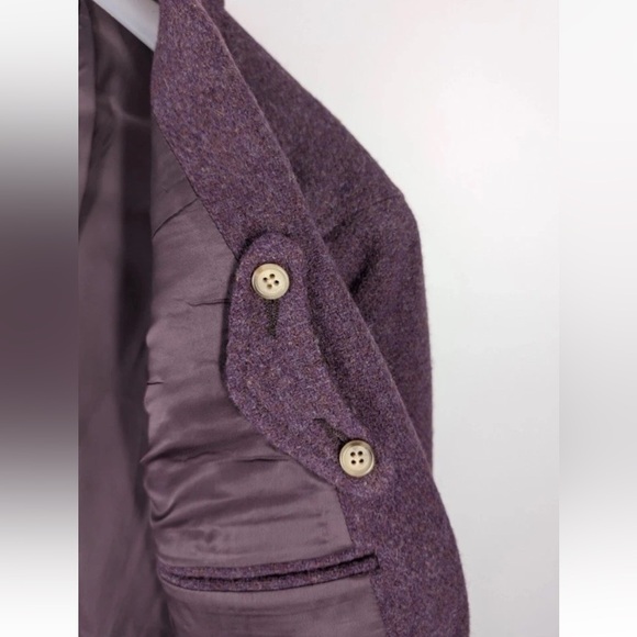 Polo Ralph Lauren Bergdorf Vintage Purple Tweed USA Unionmade Label Jacket 37" - Picture 5 of 12